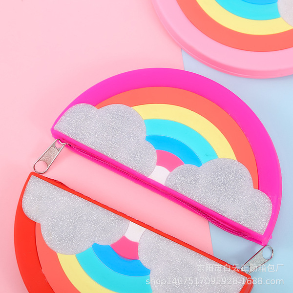 silicone rainbow wallet