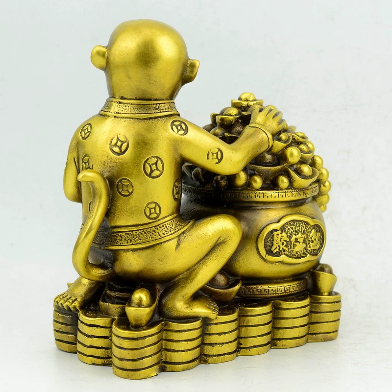 Бутик оптом Seiko Медная монетка Monkey Plason Семейный портрет Деньги Экпитер Сокровище Сокровище Обезьяна Декора zodiac Monkey Фрон
