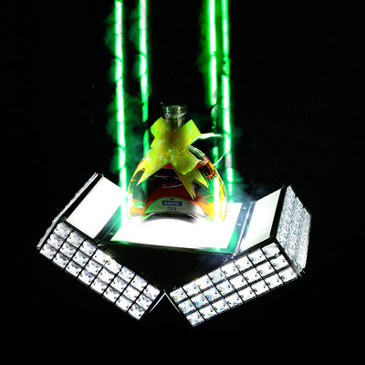 LED发光酒座香槟洋酒架酒吧KTV夜店用品出酒道具激光酒座来图定制|ms