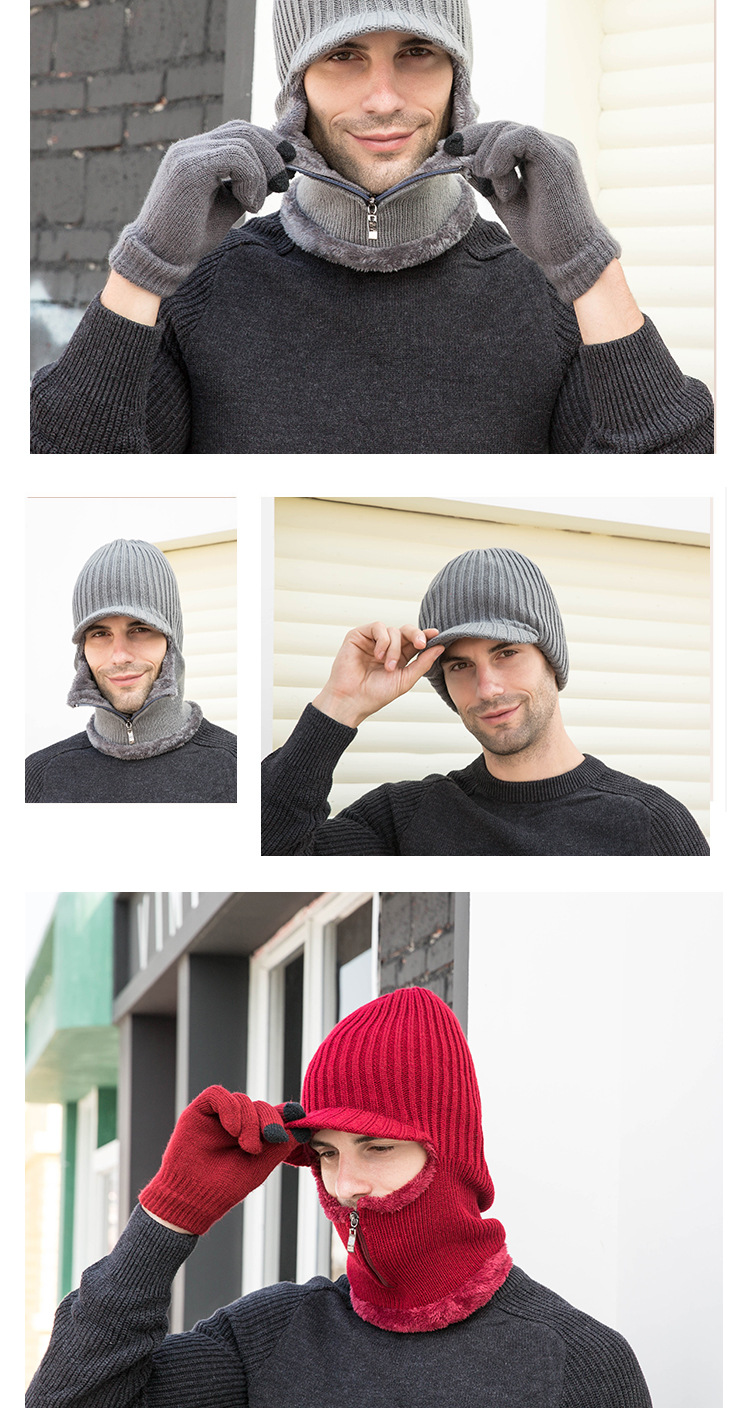 Unisex Basic Simple Style Solid Color Curved Eaves Wool Cap display picture 1