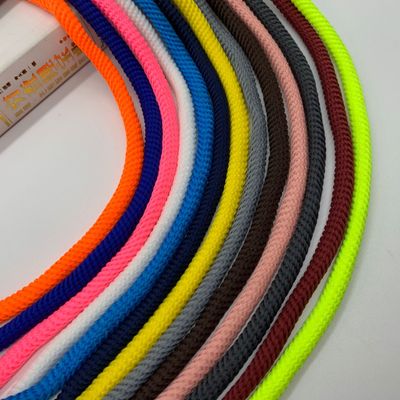 2019新款现货供应单色螺纹裤腰绳涤纶绳带包芯圆绳荧光色绳