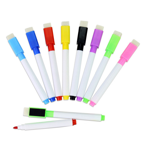 Rubber Magnetic Factory Direct Selling Erasable Marker Pen Environmentally Friendly Non-toxic Brush with Magnetic Color Children's Whiteboard Pen