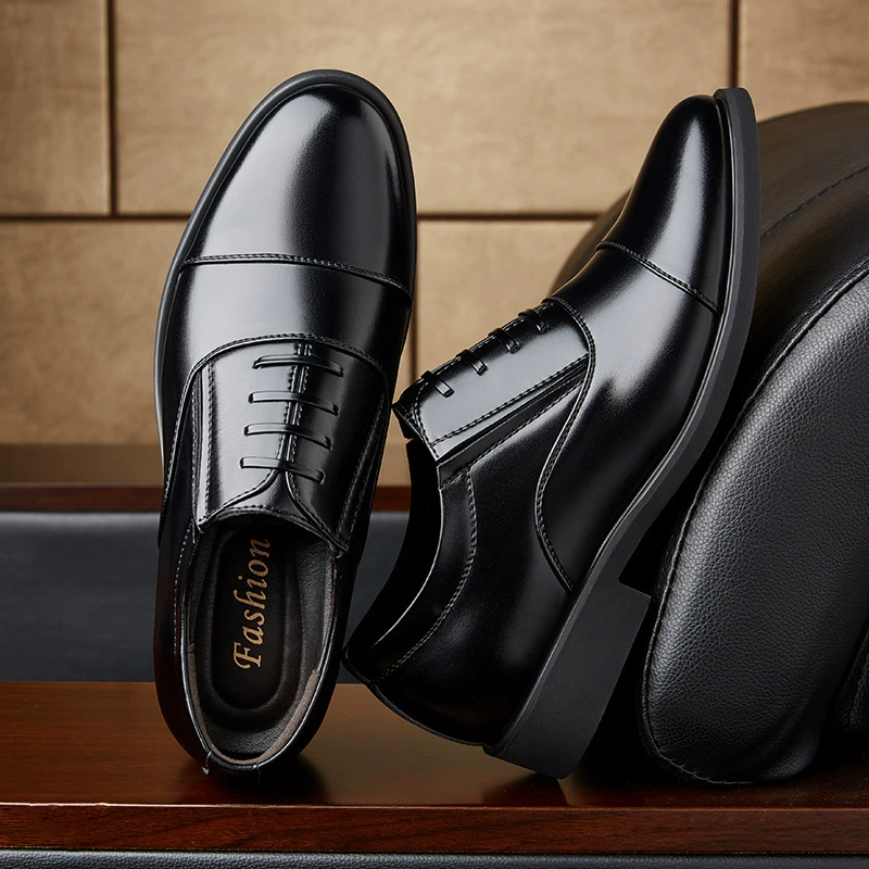 Мужские туфли из шерсти и хлопка на флисовой подкладке, мужские туфли из эластичной кожи с тремя соединениями на шнуровке, мужские кожаные туфли из натуральной воловьей кожи