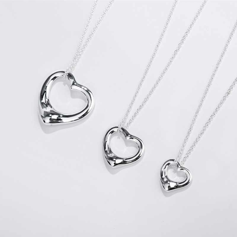 Tifuni 925 Sterling Silver Same item Cardiff heart-shaped Necklace Europe and America fashion Pendant