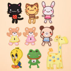 電腦繡花衣服包包裝飾補丁貼徽章刺繡布貼歐美風繡花標貼畫卡通貼