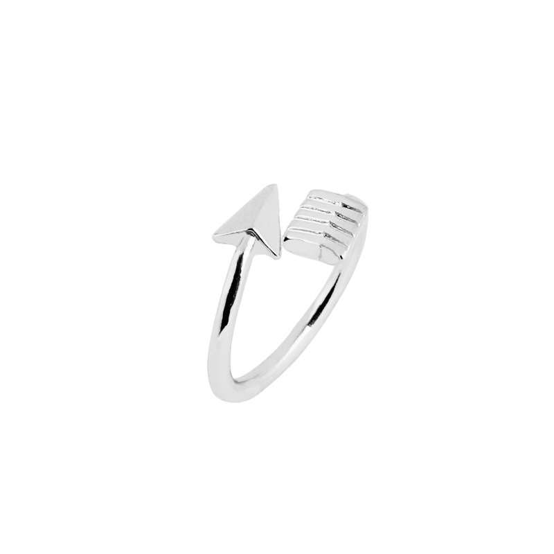 Fashion Retro Punk Arrow Ring Tail Ring Adjustable Opening Bow Arrow Ring Accessories display picture 11