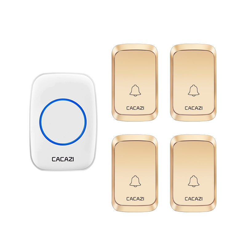 门铃无线家用 远距离门铃老人呼叫器 四拖一电子门铃接收不用电池