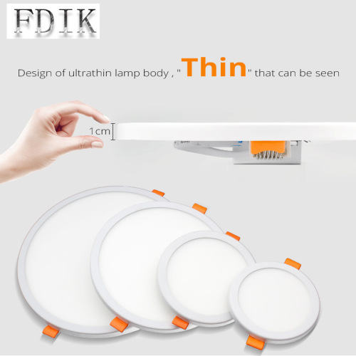 Open hole worry-free LED thin panel light 8w15w20w clothing store ceiling light embedded downlight wholesale