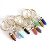 Fashionable crystal, pendant, retro metal multicoloured keychain, accessory, simple and elegant design