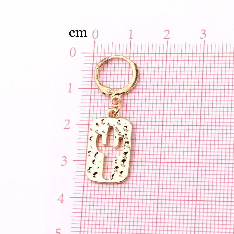 Fashion Hollow Cactus Rectangular Pendant Earring display picture 2