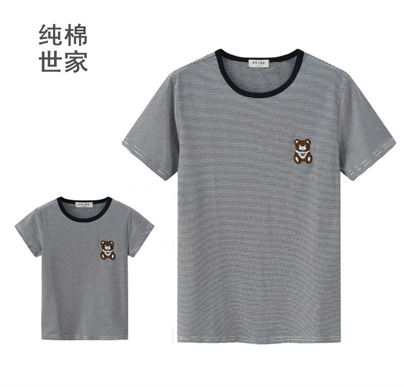 With children Summer wear new pattern Little Bear Embroidery men and women A Three Homewear Original New products Manufactor Direct selling
