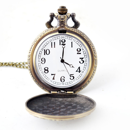 Cartoon Anime Alice in Wonderland Pocket Watch Unisex Retro Flip Large Quartz Pocket Watch Wholesale