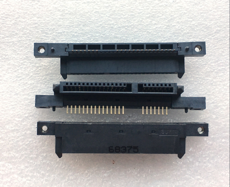 Imported 7+15p female SATA hard disk interface socket 90 degrees direct plug 1.27MM
