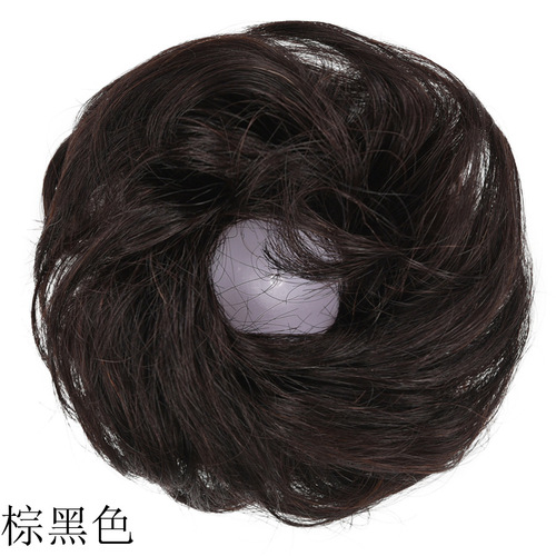 Human hair braid hair loop, real hair hair loop, fluffy curly hair loop, hair accessory, real hair head accessory, hair flower, real hair hair loop