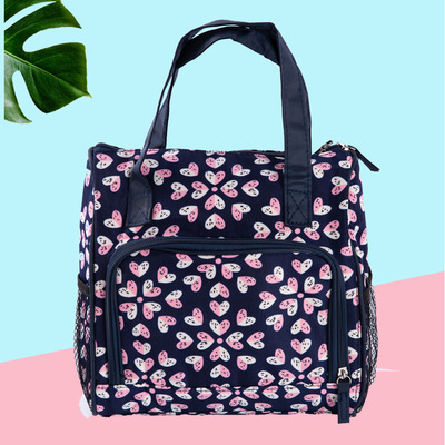 travel Picnic Drinks Lunch Bags Printed lunch box bag Handle Lunch bag Easy Ice pack Canvas bag Manufactor