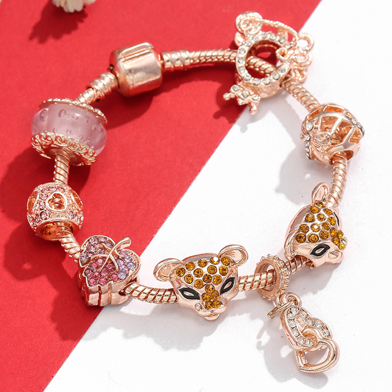 1 Piece Simple Style Heart Shape Flower Copper Plating Zircon Women's Bracelets display picture 20