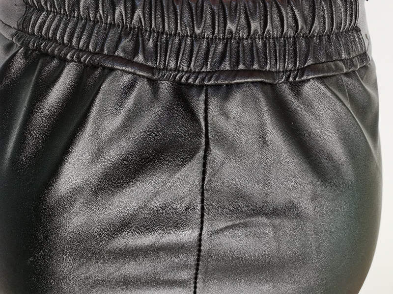 455g Weight Full Length Pants Length Pu Fabric Type Mid Waist Waist Line Jogger Pants Pants Type Micro-Elastic Elasticity Casual Occasion Regular Fit Fit Type Solid Color Pattern Spring, Autumn Season Women's Gender Zipper Design Streetwear Style Women's Casual Streetwear Solid Color Full Length Zipper Jogger Pants 41