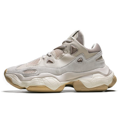 Daddy shoes ins Explosive money The thickness of the bottom man genuine leather Increase Trend motion Casual shoes fashion male Running shoes