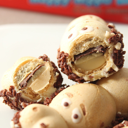 Children's snacks imported from Germany Hippo milk hazelnut sandwich creative chocolate 103g/5 pack