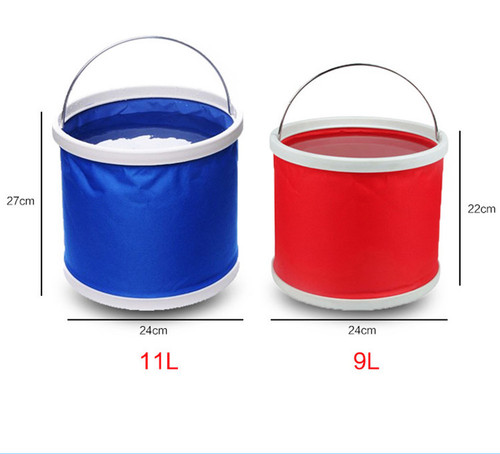 Wash Car Bucket with Foldable Car Telescopic Outdoor Fishing Bucket Car Water Bucket Automotive Supplies Supermarket Foldable Bucket