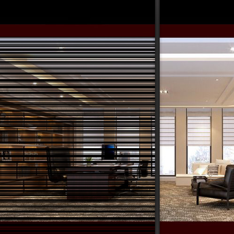 淡雅条纹黒夹胶玻璃胶片PET夹层玻璃中间膜无胶装饰膜