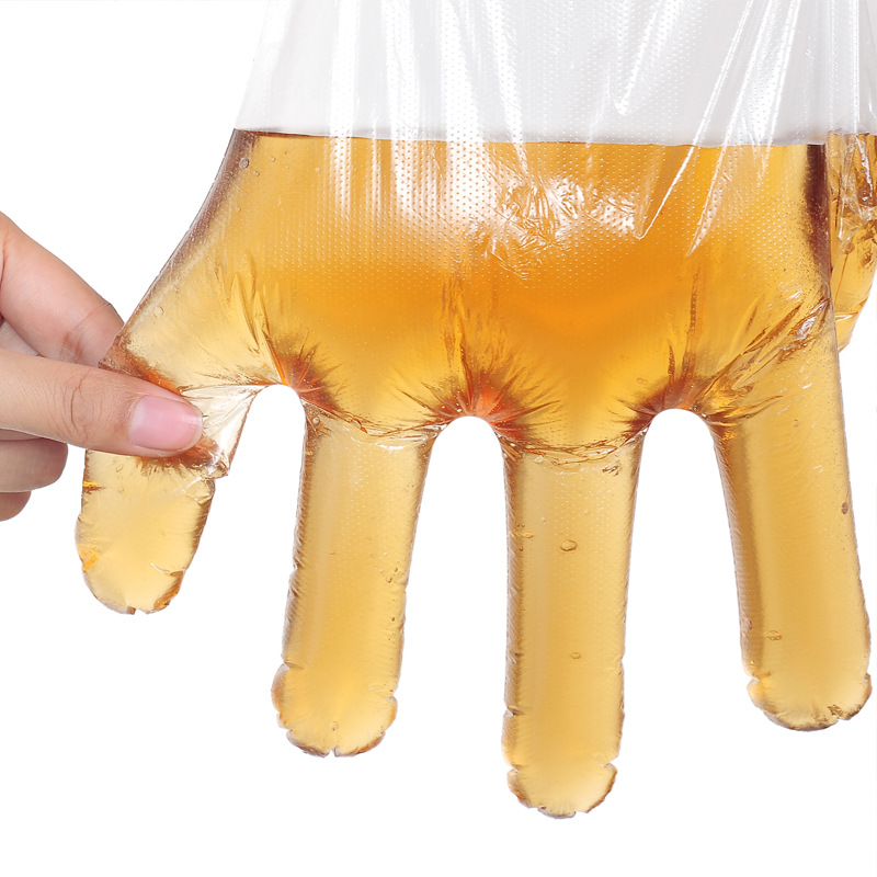 GSX餐饮手套食品一次性薄膜手套加厚中国大陆PVC3包装抽取烘焙手|ms