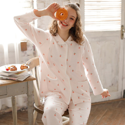 蔓秋秋冬新款长袖套装女士哺乳月子衣 长袖产后空气棉哺乳月子衣