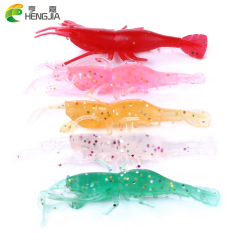 Hengjia Soft Bait Soft Shrimp Fishing Lure 8CM-3.6G Lure Soft Fish Bait External Hot Sale One Piece Dropshipping