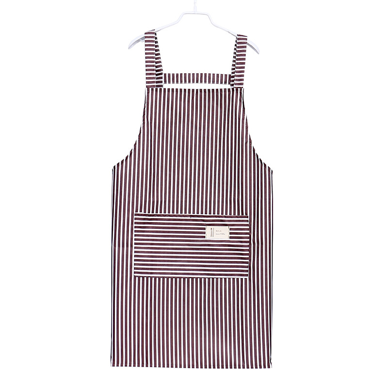 時尚雙背帶女背心式罩衣無袖防水防油成人圍裙圍腰廚房工作罩衣