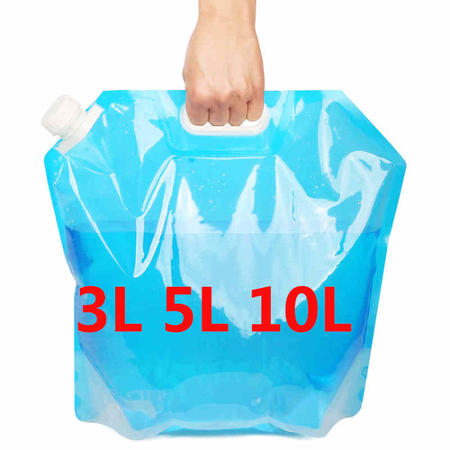 Outdoor travel portable folding water bag large capacity PE environmentally friendly drinking water bag portable water storage bag for camping and car use