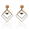 Long universal metal earrings, European style, simple and elegant design