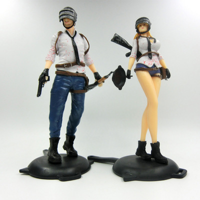 大吉大利吃鸡蛋糕摆件绝地求生游戏手办公仔玩具吃鸡烘焙摆件