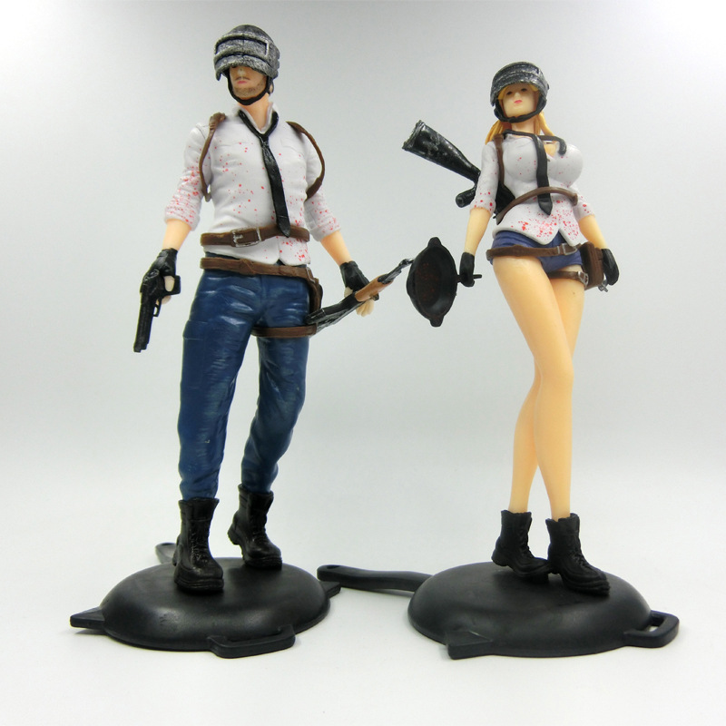 大吉大利吃鸡蛋糕摆件绝地求生游戏手办公仔玩具吃鸡烘焙摆件