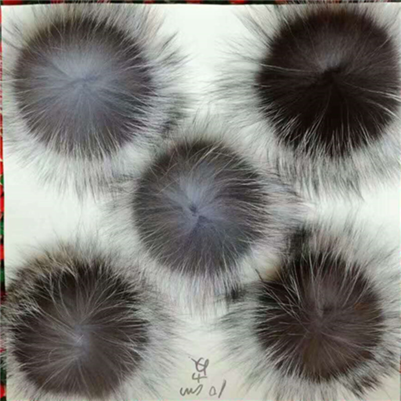 Black fox 8cm Hair ball Bag Pendant Various Fox Ball clothing Clothes & Accessories Shoes Accessories size customized