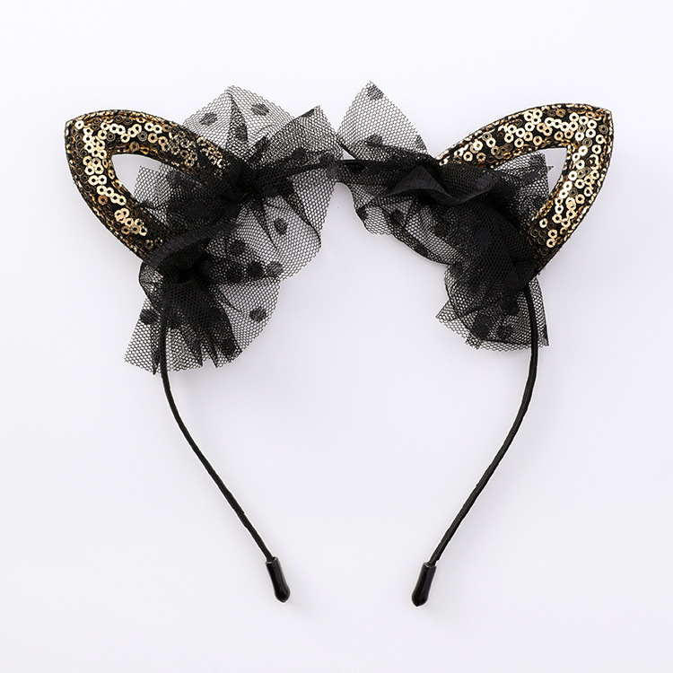 Children&#39;s Hair Accessories Sequin Cat Ear Headband Korean Little Princess Children&#39;s Dress Accessories display picture 5