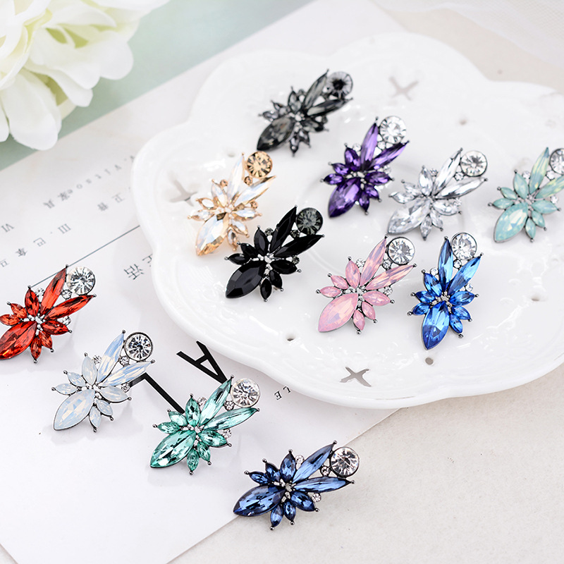 1 Pair Fashion Flower Alloy Plating Artificial Pearls Rhinestones Women's Drop Earrings display picture 26
