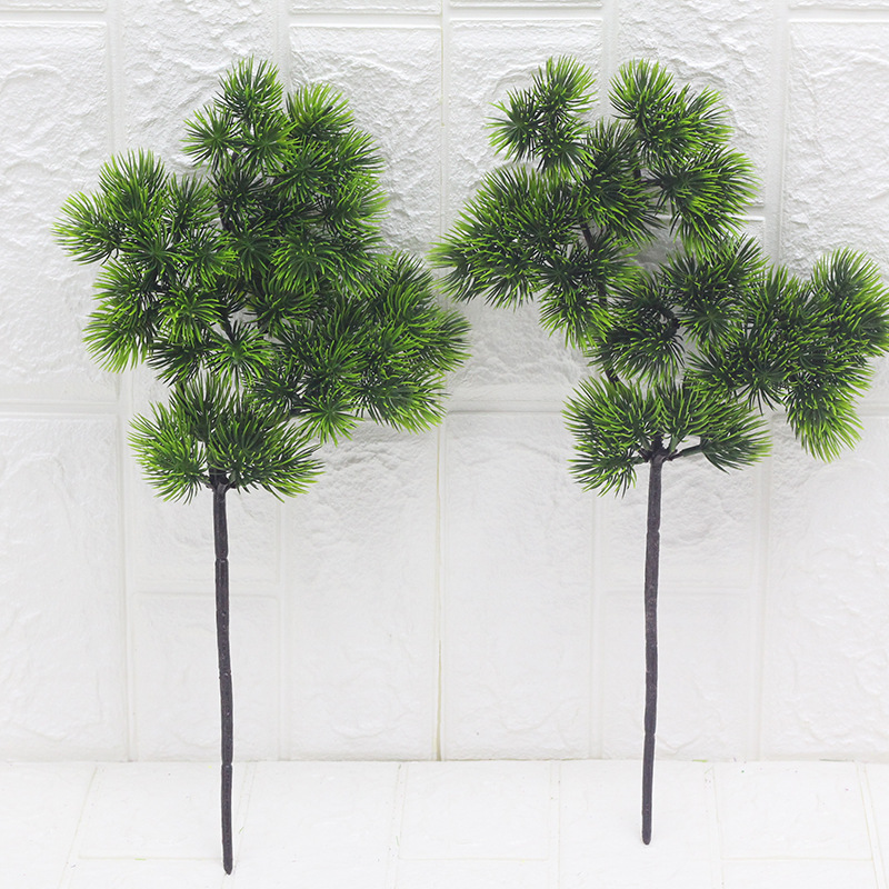 仿真松針植物裝飾樹葉 美人松樹葉盆栽迎客松綠植造景工程