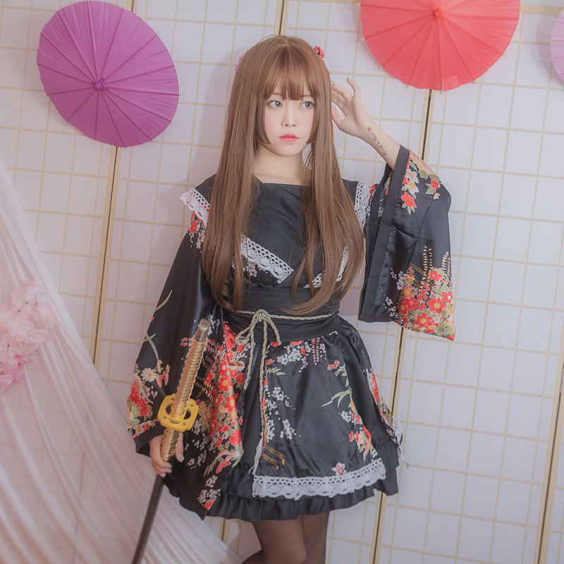 Japanese Women's Traditional Kimono Dress cosplay Photography Animation Performance Stage Performance Clothing Pure Land of Blessing Japanese Women's Traditional Kimono Dress cosplay Photography Animation Performance Stage Performance Clothing Pure Land of Blessing