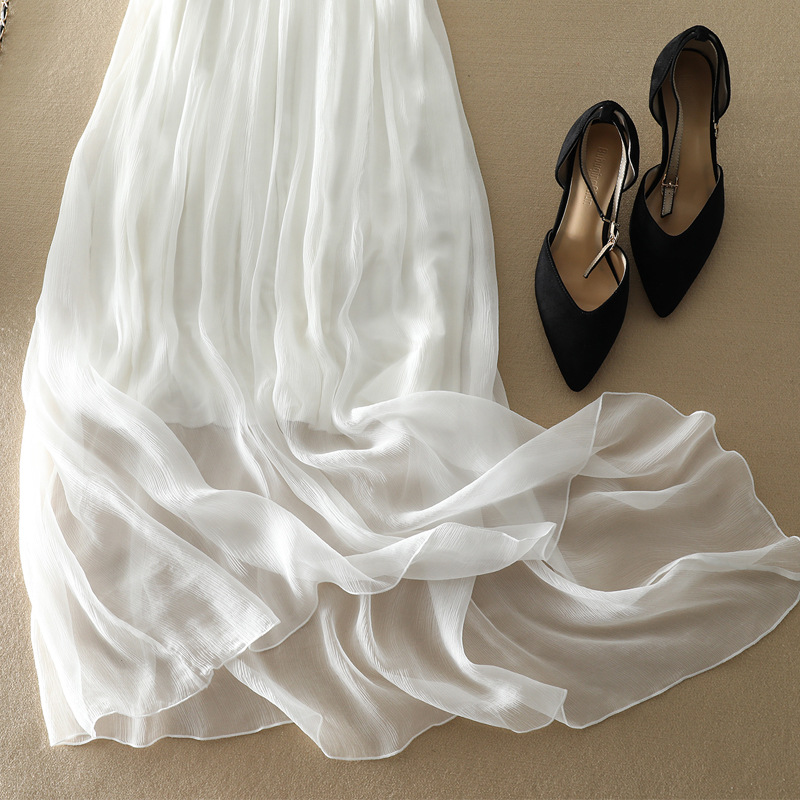 Lotus Sleeve Mulberry Silk Beach Dress