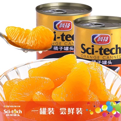 1罐科技罐頭 新鮮水果罐頭312克桔子罐頭 糖水橘子罐頭食品零食