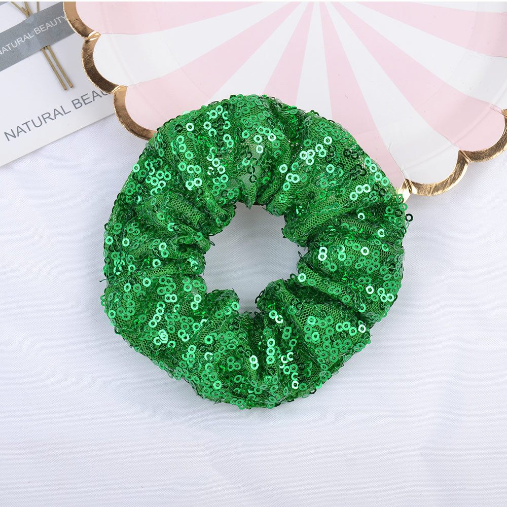 New Colorful Fish Scale Sequins Hair Scrunchies Set display picture 12