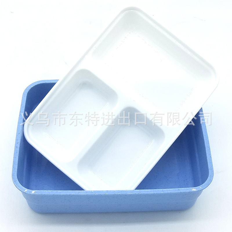 Factory direct sales lunch boxes, wheat straw compartments lunch boxes, picnic lunch boxes, sealed lunch boxes, square plastic lunch boxes detail image 8