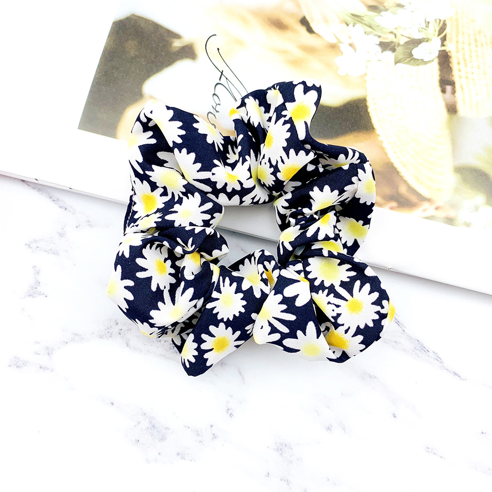 Fashion Daisy Printing Elastic Band Hair Scrunchies display picture 3