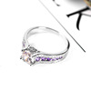 Accessory for beloved, ring with crystal, zirconium, ring with stone, Birthday gift, Korean style, silver 925 sample