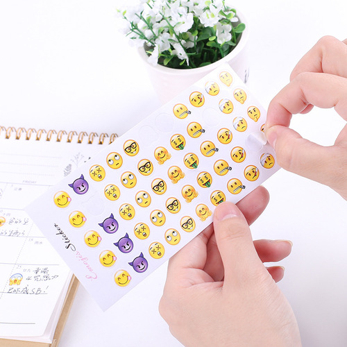 Creative expression stickers, expression stickers, mini expressions, mobile phone diary decoration, 12 pieces