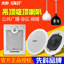 SAST/先科 S4-6吸顶喇叭吊顶壁挂音箱定压公共广播店铺背景音乐天