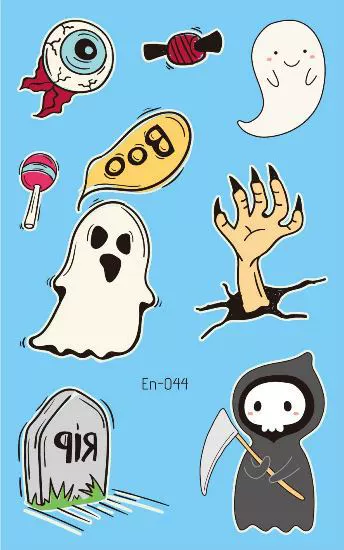 Children's ecological tattoo stickers, Amazon, halloween