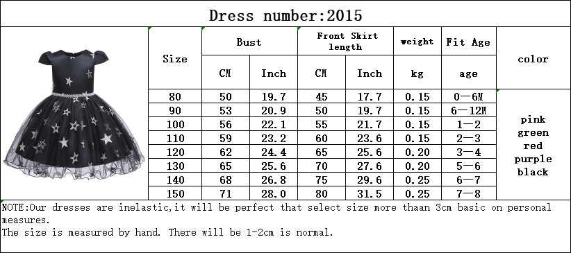 New Children's Dress Girls Princess Pettiskirt Flower Girl Halloween Christmas Witch Star Costume display picture 2