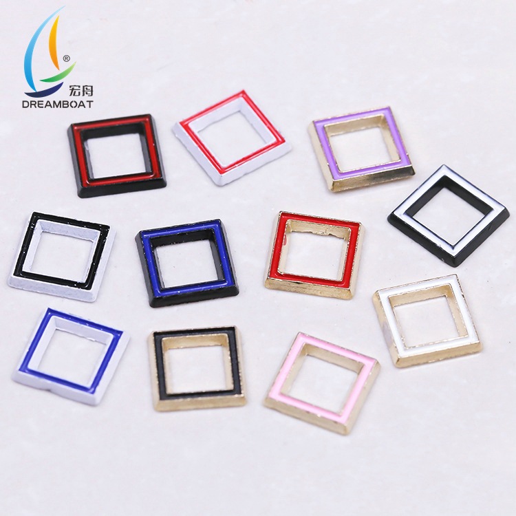 正方形框框服装服饰辅料配件合金烫片 时尚简约箱包服饰合金烫片