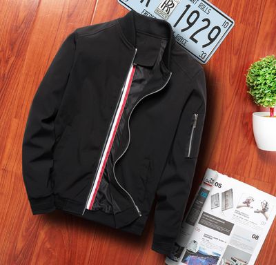 秋跨境速賣通亞馬遜爆款青年男式休閑夾克男外套蝦皮台灣爆款in